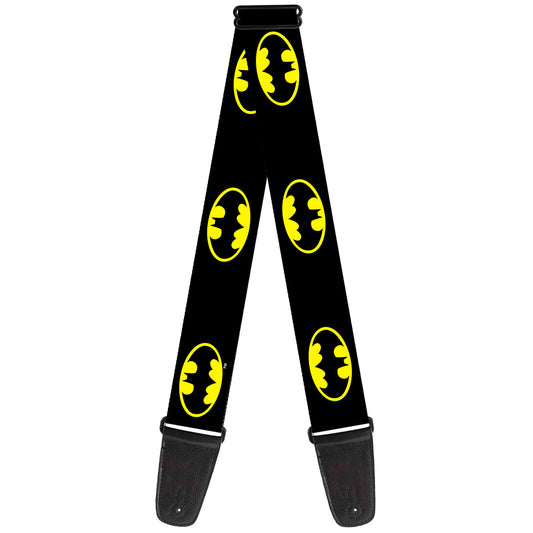 Guitar Strap - Batman Shield Black Yellow