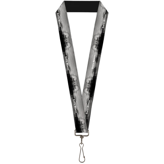 Lanyard - 1.0" - Vivid SANTA MONICA Pier Skyline Grays White