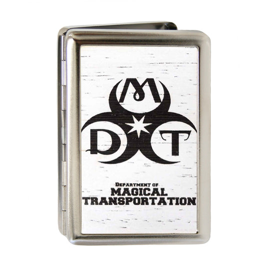 Business Card Holder - LARGE - DMT-DEPARTMENT OF MAGICAL TRANSPORTATION Symbol GW White