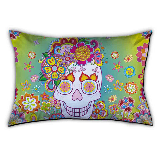 Pillowcase - STANDARD - Felicity Calavera Flowers Yellow-Green Fade Multi Color