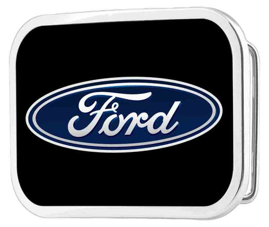 Ford Oval Framed FCG Black - Chrome Rock Star Buckle