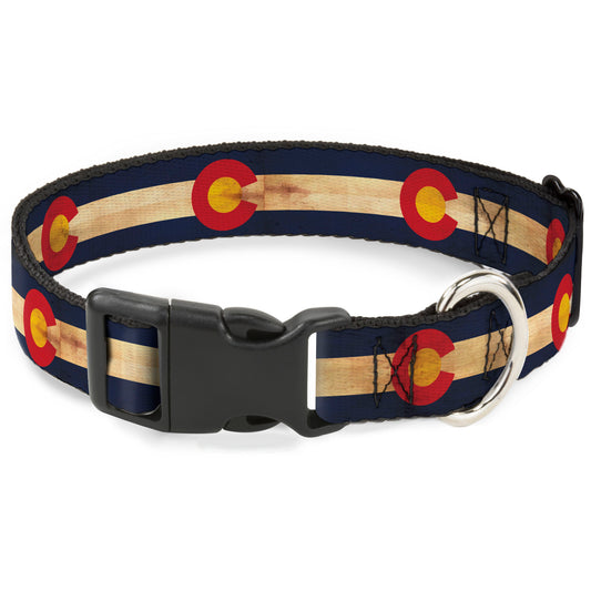 Plastic Clip Collar - Colorado Flag Continuous Vintage