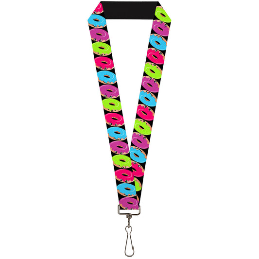 Lanyard - 1.0" - Glaze Donut Expressions Black