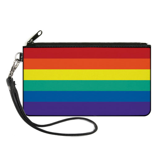 Canvas Zipper Wallet - SMALL - Rainbow Print