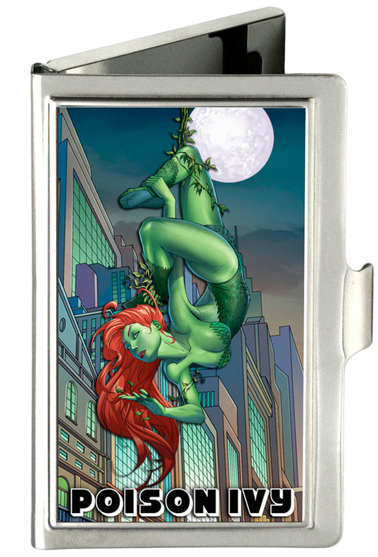 Business Card Holder - SMALL - POISON IVY Hanging Upside Down Cityscape FCG