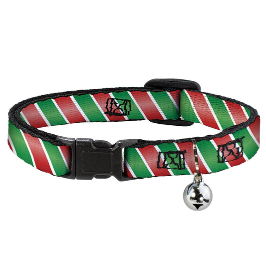 Cat Collar Breakaway - Candy Cane4 White Red Green