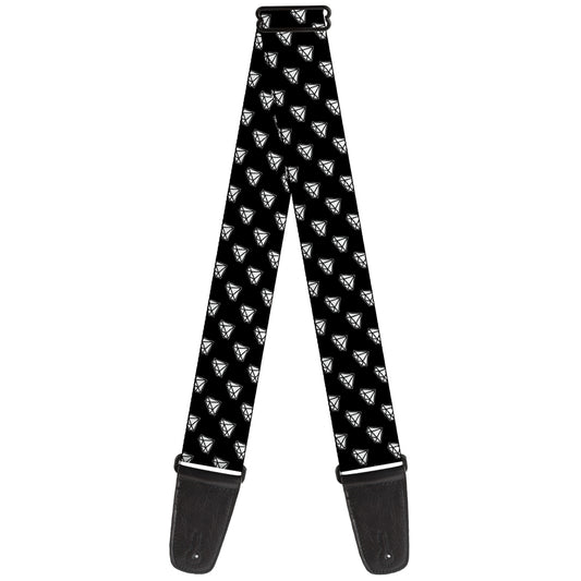 Guitar Strap - Diamonds Diagonal Black White