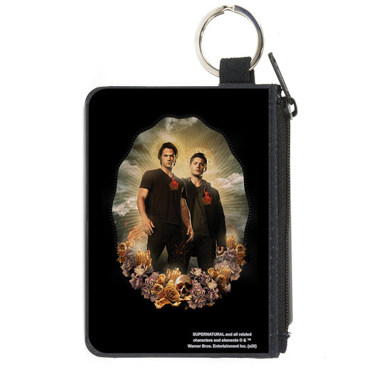 Canvas Zipper Wallet - MINI X-SMALL - Supernatural Sam And Dean Winchester Saints and Sinners Pose