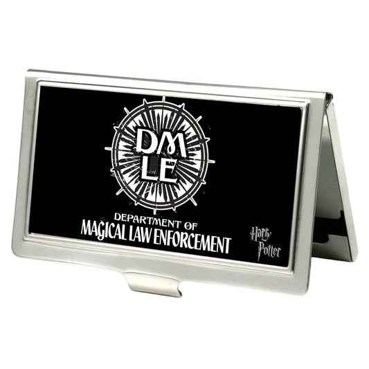 Business Card Holder - SMALL - DMLE-DEPARTMENT OF MAGICAL LAW ENFORCEMENT FCG Black White