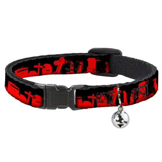 Cat Collar Breakaway - Graveyard Black Red