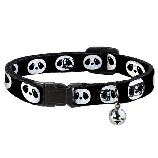 Cat Collar Breakaway - Panda Face Black White