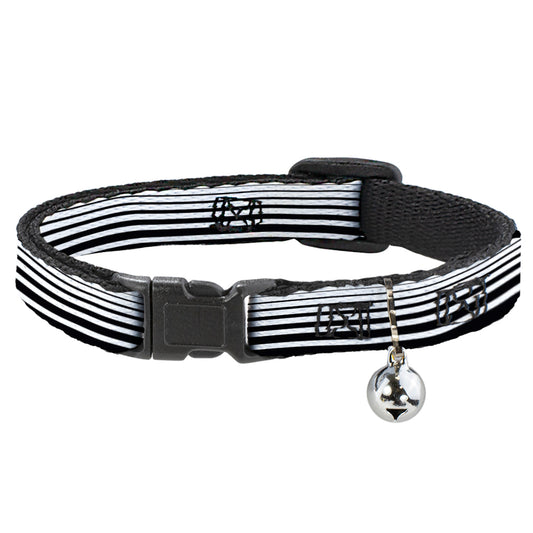 Cat Collar Breakaway - Stripe Transition Black White