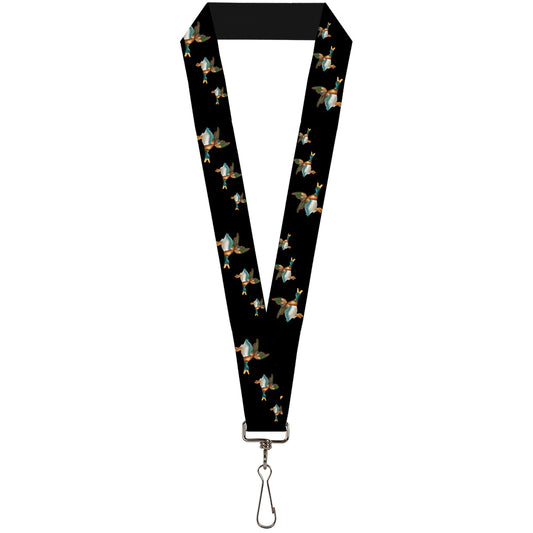 Lanyard - 1.0" - Flying Mallards Black