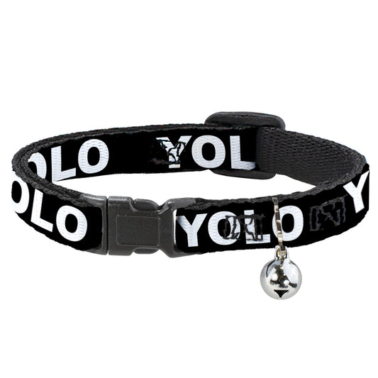 Cat Collar Breakaway - YOLO Black White