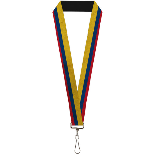 Lanyard - 1.0" - Colombia Flag Distressed