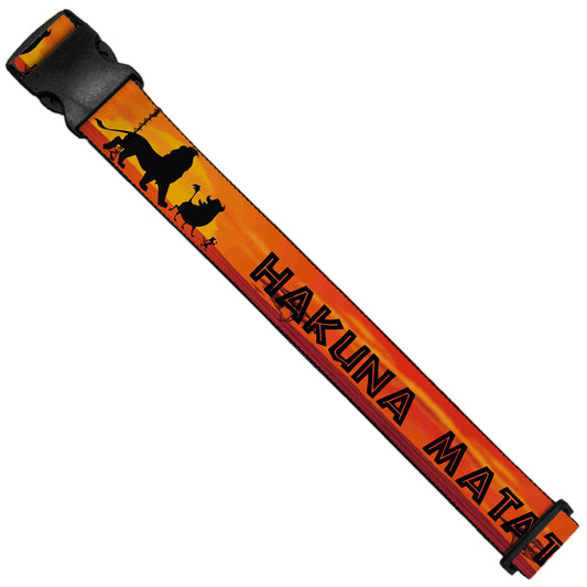 Luggage Strap - Lion King HAKUNA MATATA Sunset Oranges Black