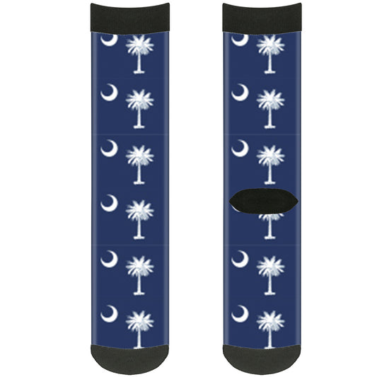 Sock Pair - Polyester - South Carolina Flags - CREW