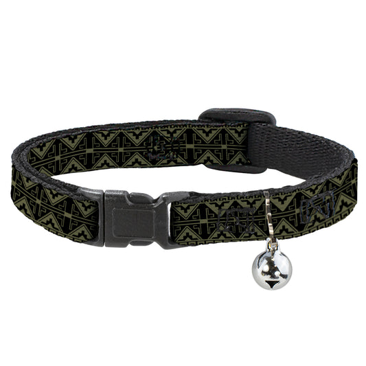 Cat Collar Breakaway - Geometric7 Black Olive