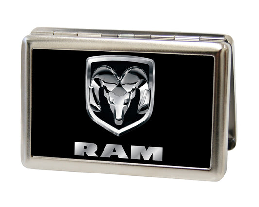 Business Card Holder - LARGE - Ram Logo FCG Black Silver