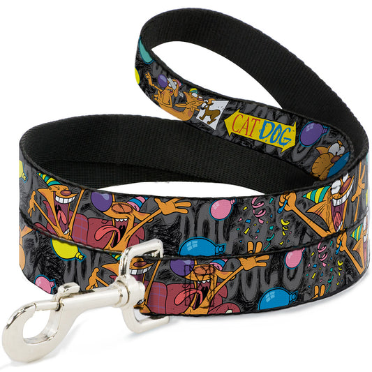 Dog Leash - CatDog Party/Balloons/CATDOG Logo Gray/Black/Multi Color