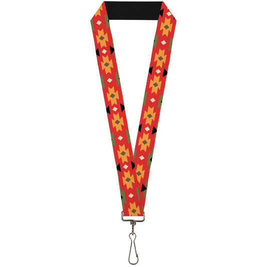 Lanyard - 1.0" - Navajo Tan Rust Olive Black