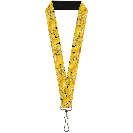 Lanyard - 1.0" - Vivid Banana Bunches Stacked