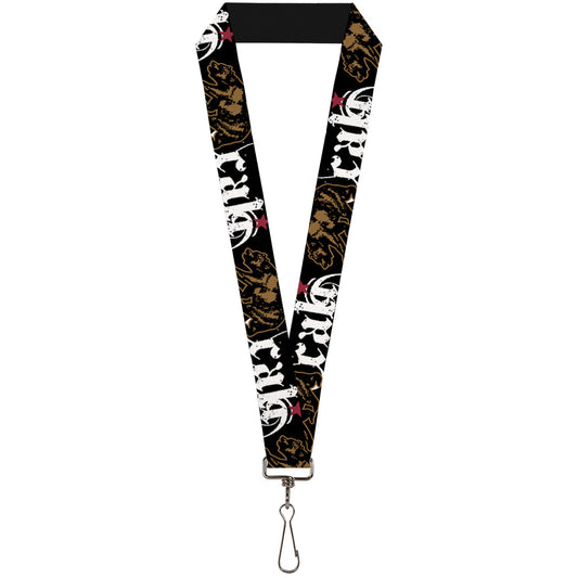 Lanyard - 1.0" - CALI w Grizzly Bear