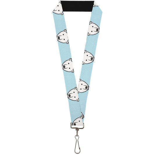 Lanyard - 1.0" - Polar Bear Repeat Baby Blue