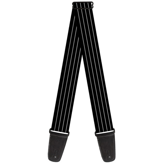 Guitar Strap - Pinstripes Black Gray