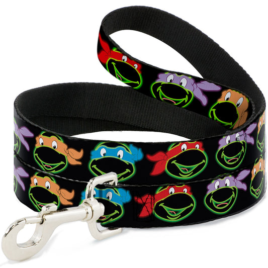 Dog Leash - Classic TMNT Electric Expressions Black/Multi Neon