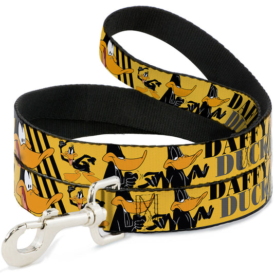 Dog Leash - DAFFY DUCK w/Poses Yellow/Black