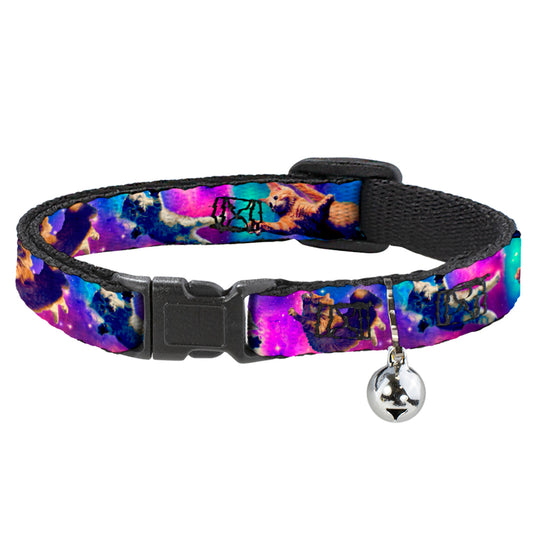 Cat Collar Breakaway - Cats in Space Pinks Blues