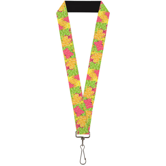 Lanyard - 1.0" - Gummy Bears Stacked Multi Color