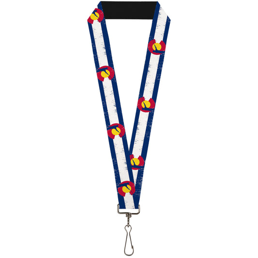 Lanyard - 1.0" - Colorado Flag Fisher Weathered