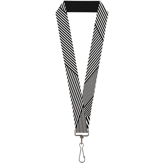 Lanyard - 1.0" - Eighties 7 Black White