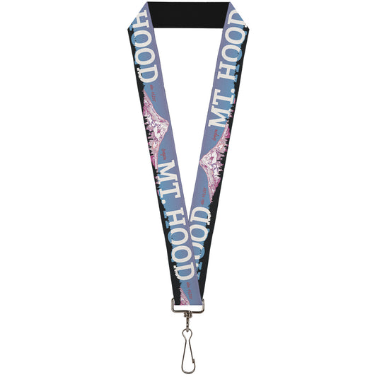 Lanyard - 1.0" - Orgeon MT. HOOD Scenery Blues Purples Black White